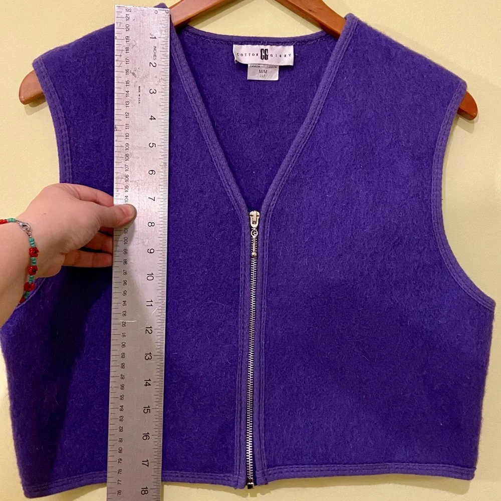 Vintage CG boiled wool zip-up liner vest - Picture 4 of 9